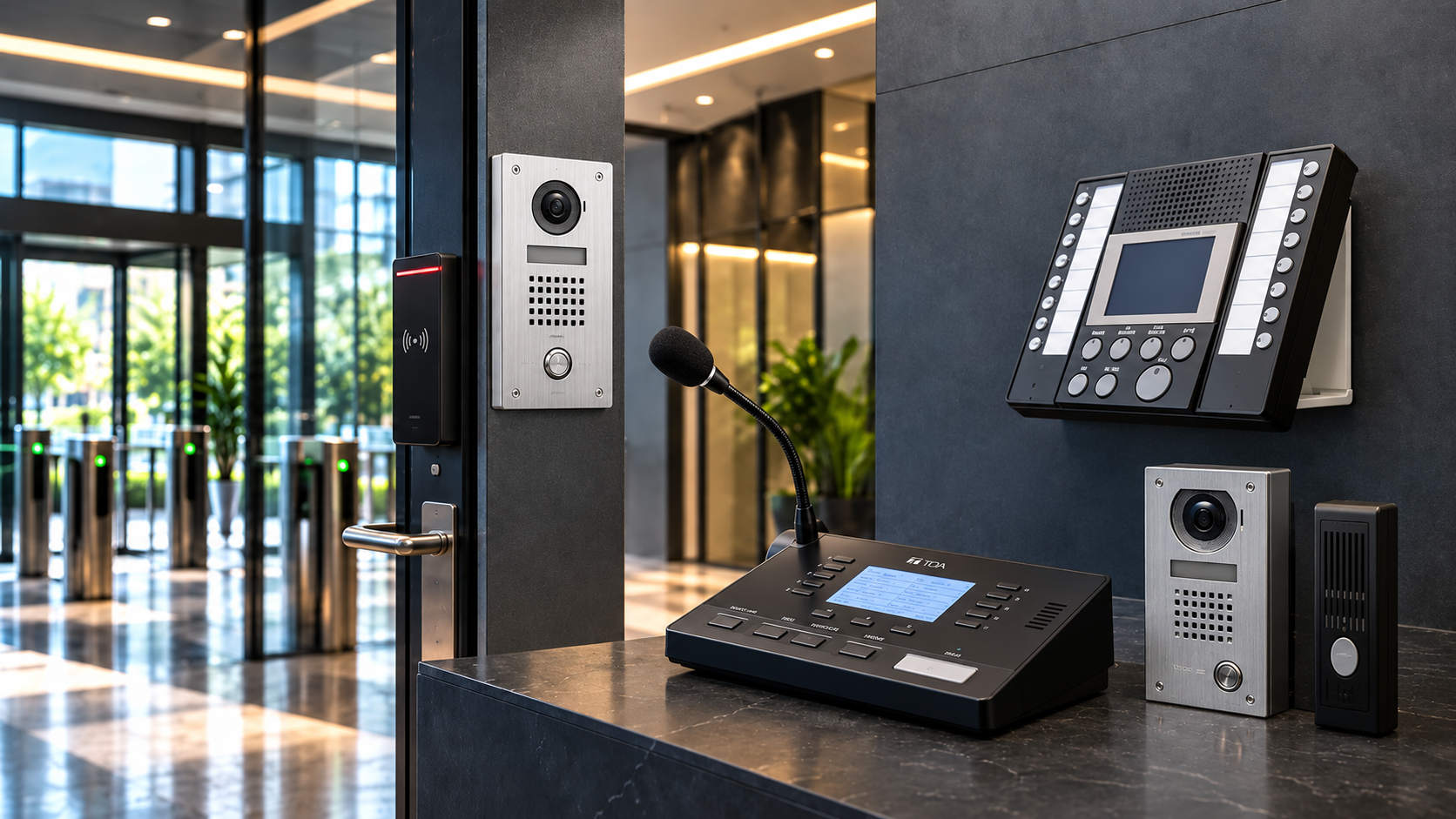 Commercial access control and intercom systems