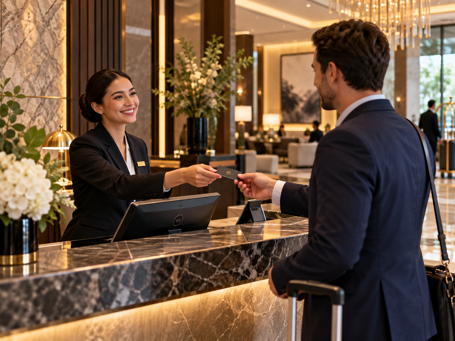 Hotel lobby and hospitality environment