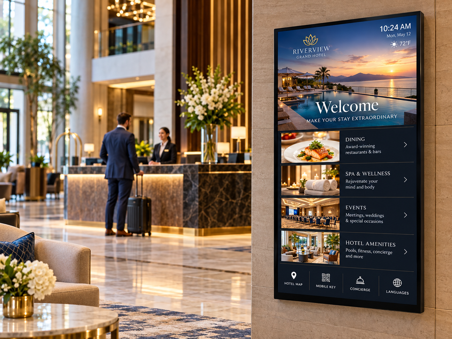 Technology professionals planning a hospitality project