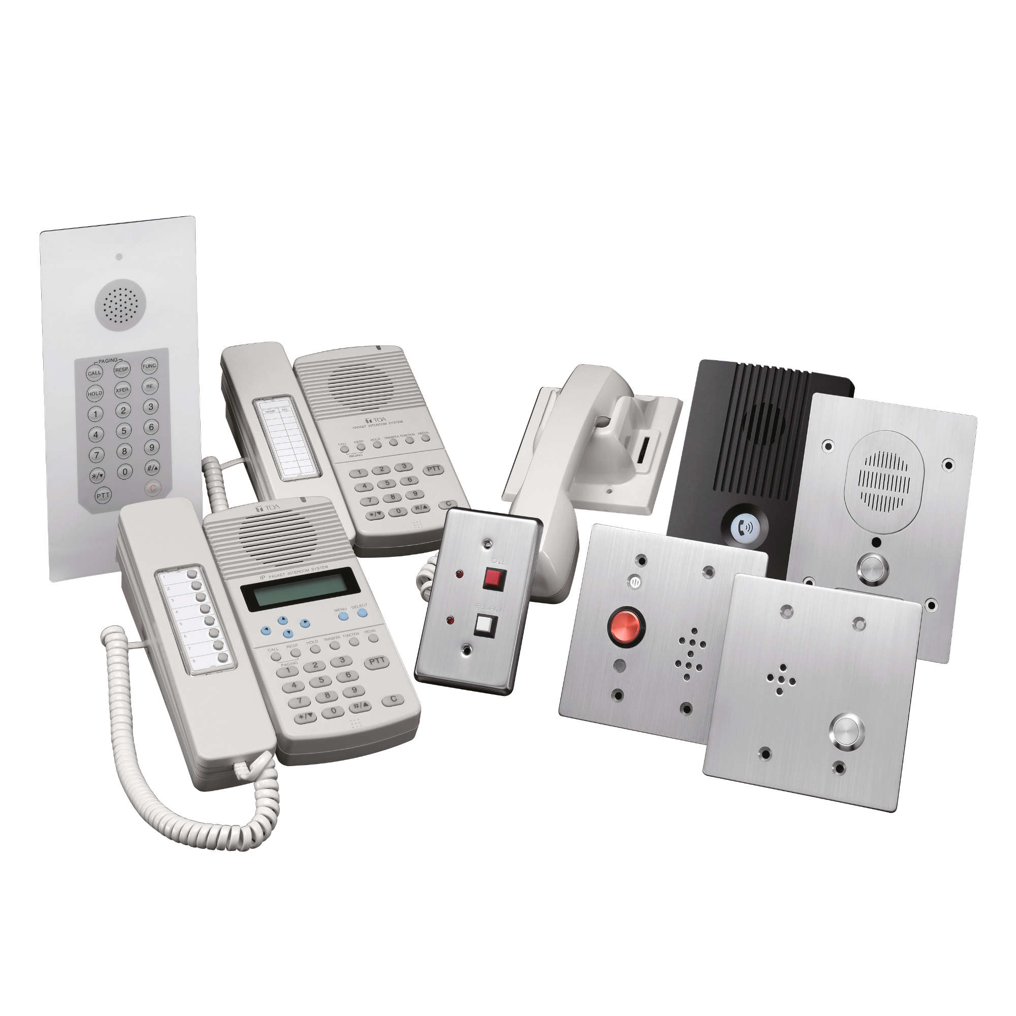 TOA communication and call equipment used as part of commercial announcement and facility communication systems